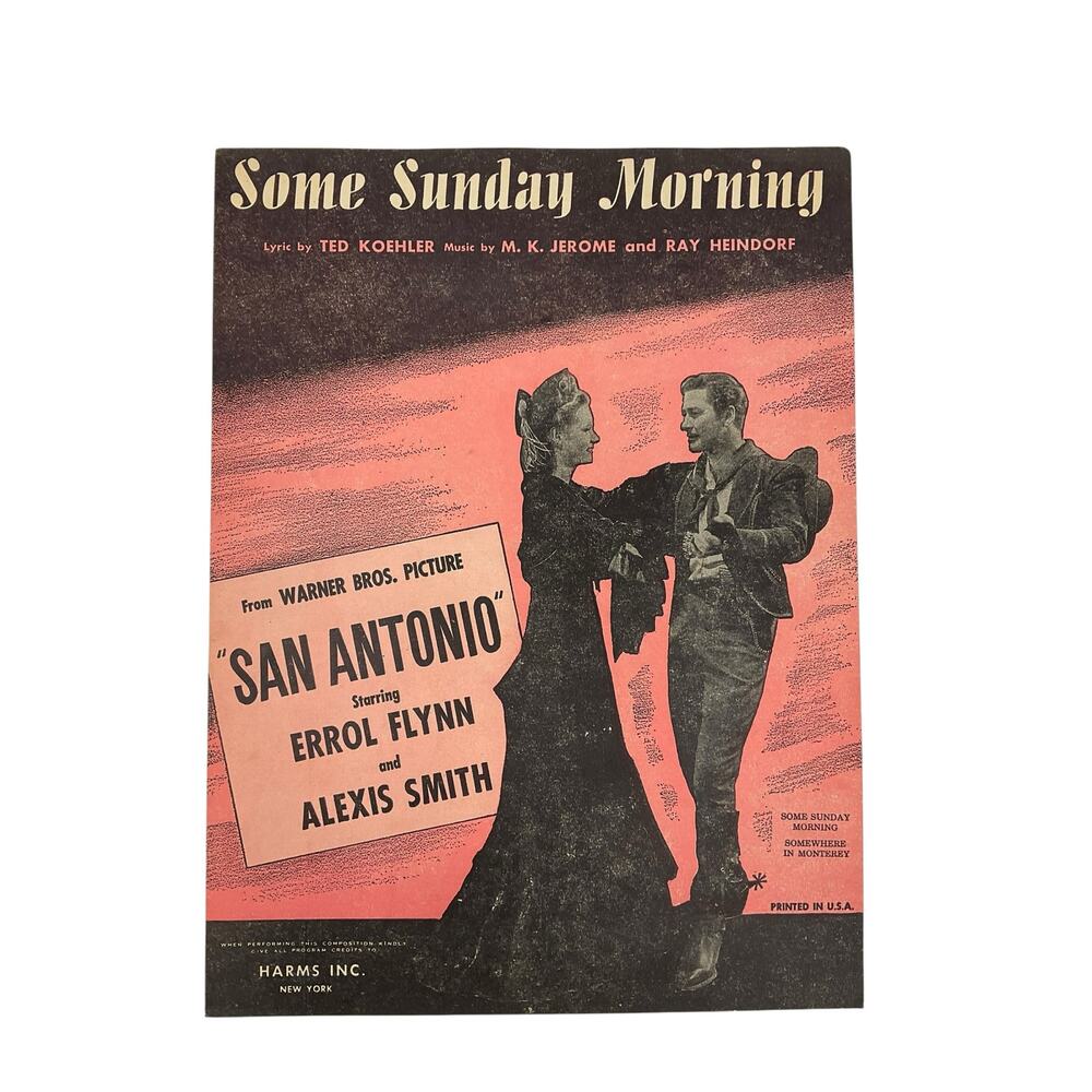 Some Sunday‎ Morning Sheet Music San Antonio Errol Flynn Alexis Smith